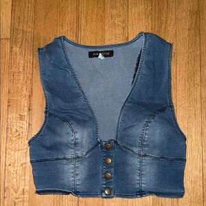 Urban outfitters Denim Button-Up Vest
